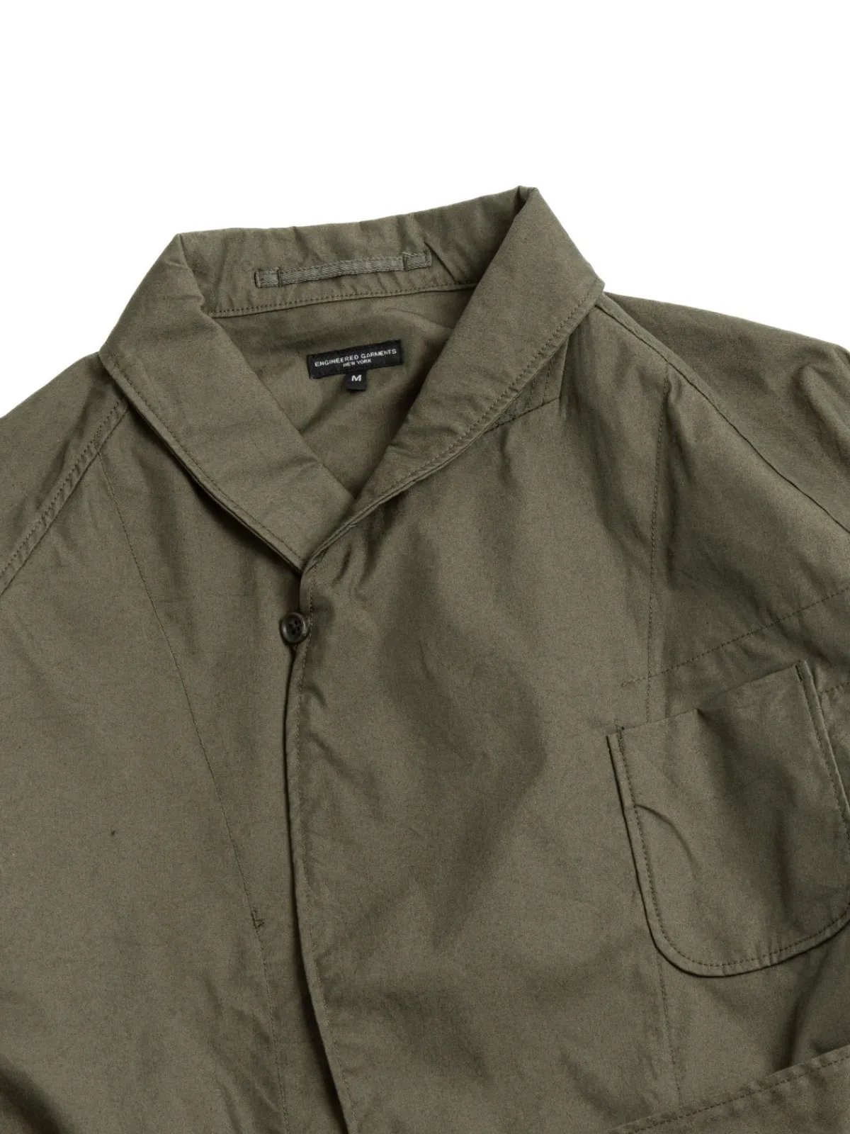 SMOKING JACKET OLIVE CP WEATHER POPLIN | Engineered Garments New