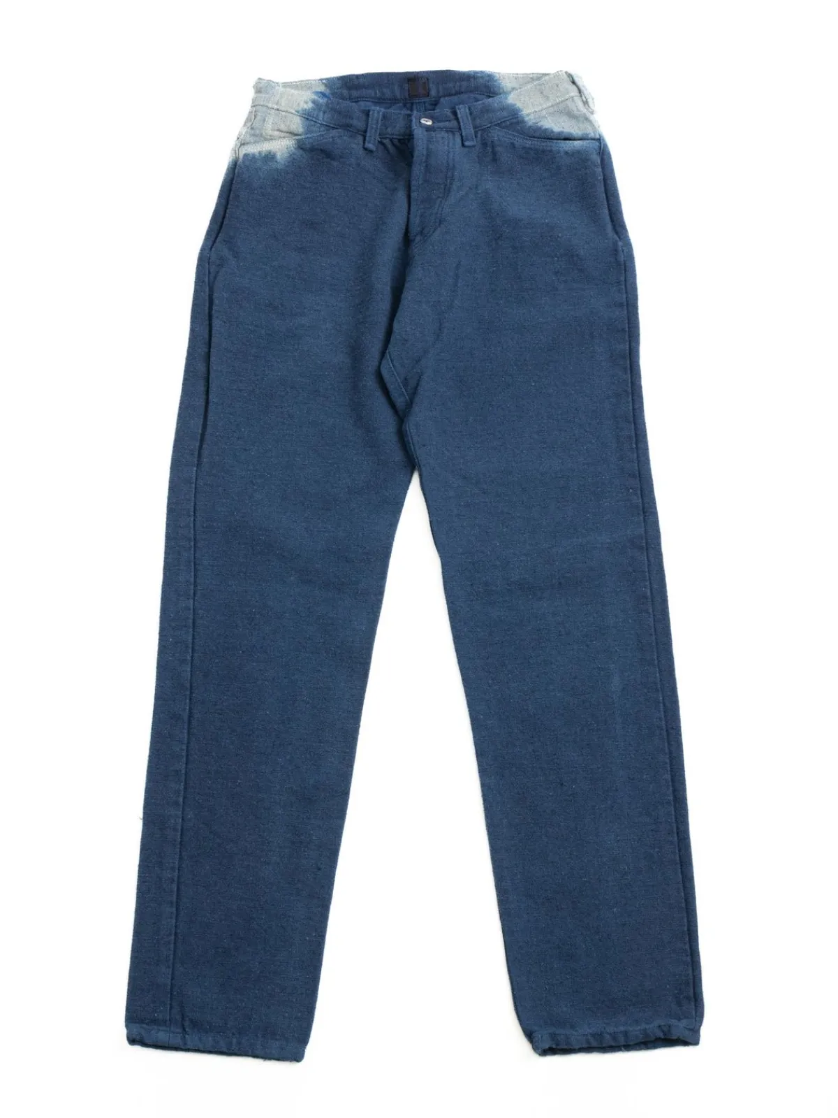 TYPE 130 TAPERED HEMP–WOOL–COTTON BULL DENIM ACHILLES’ HEEL INDIGO DYED | Tender Co Best