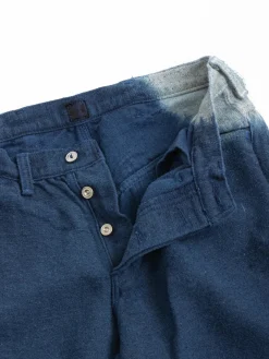 TYPE 130 TAPERED HEMP–WOOL–COTTON BULL DENIM ACHILLES’ HEEL INDIGO DYED | Tender Co Best