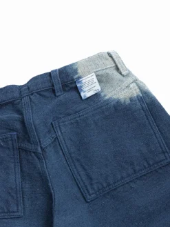 TYPE 130 TAPERED HEMP–WOOL–COTTON BULL DENIM ACHILLES’ HEEL INDIGO DYED | Tender Co Best