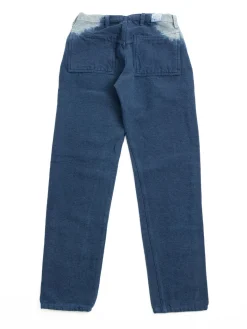 TYPE 130 TAPERED HEMP–WOOL–COTTON BULL DENIM ACHILLES’ HEEL INDIGO DYED | Tender Co Best