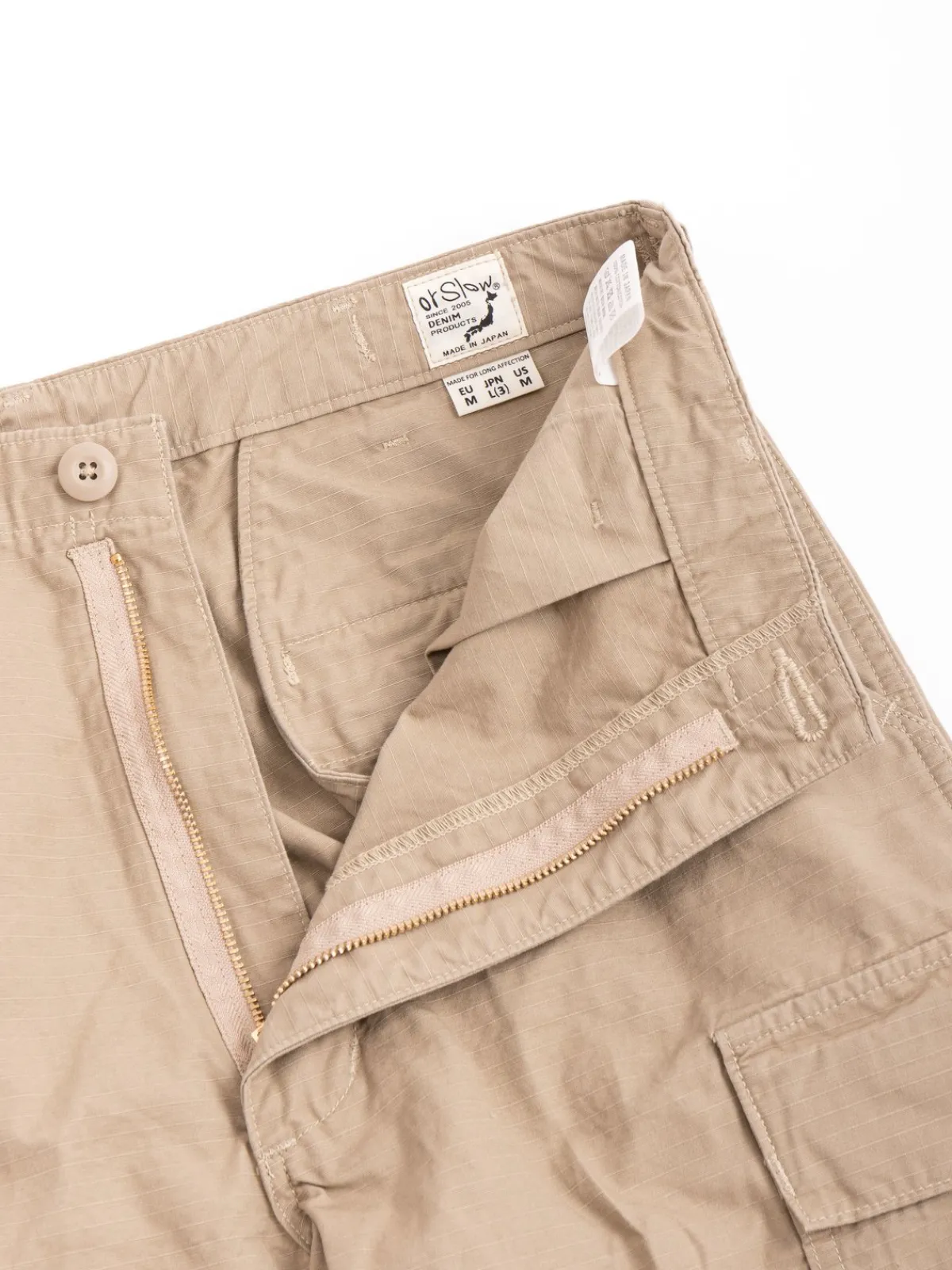 VINTAGE FIT 6 POCKET CARGO SHORTS RIPSTOP BEIGE | The Bureau Belfast Online