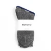 WASHI PILE CREW SOCK D.GRAY | RoToTo Shop