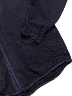 WEBBING FLY SHIRT INDIGO CHAMBRAY COTTON TOTE CLOTH HADAL BLUE | Tender Co Hot