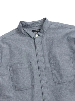 WING COLLAR SHIRT INDIGO COTTON CHAMBRAY | Engineered Garments New