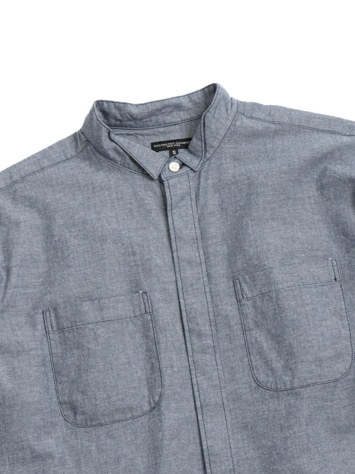 WING COLLAR SHIRT INDIGO COTTON CHAMBRAY | Engineered Garments New