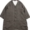 WOOL CHECK RAGLAN ATELIER COAT BLACK | H.UNIT Outlet