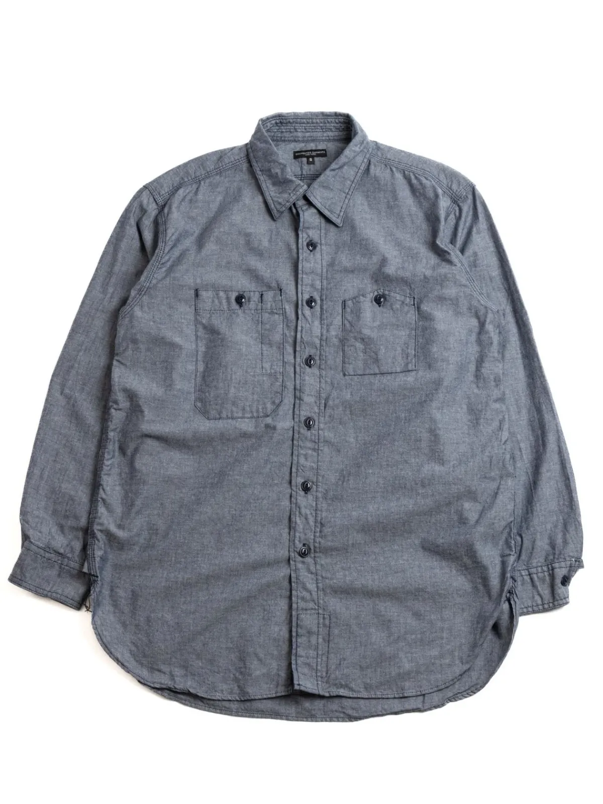 WORK SHIRT INDIGO COTTON CHAMBRAY | Engineered Garments Clearance