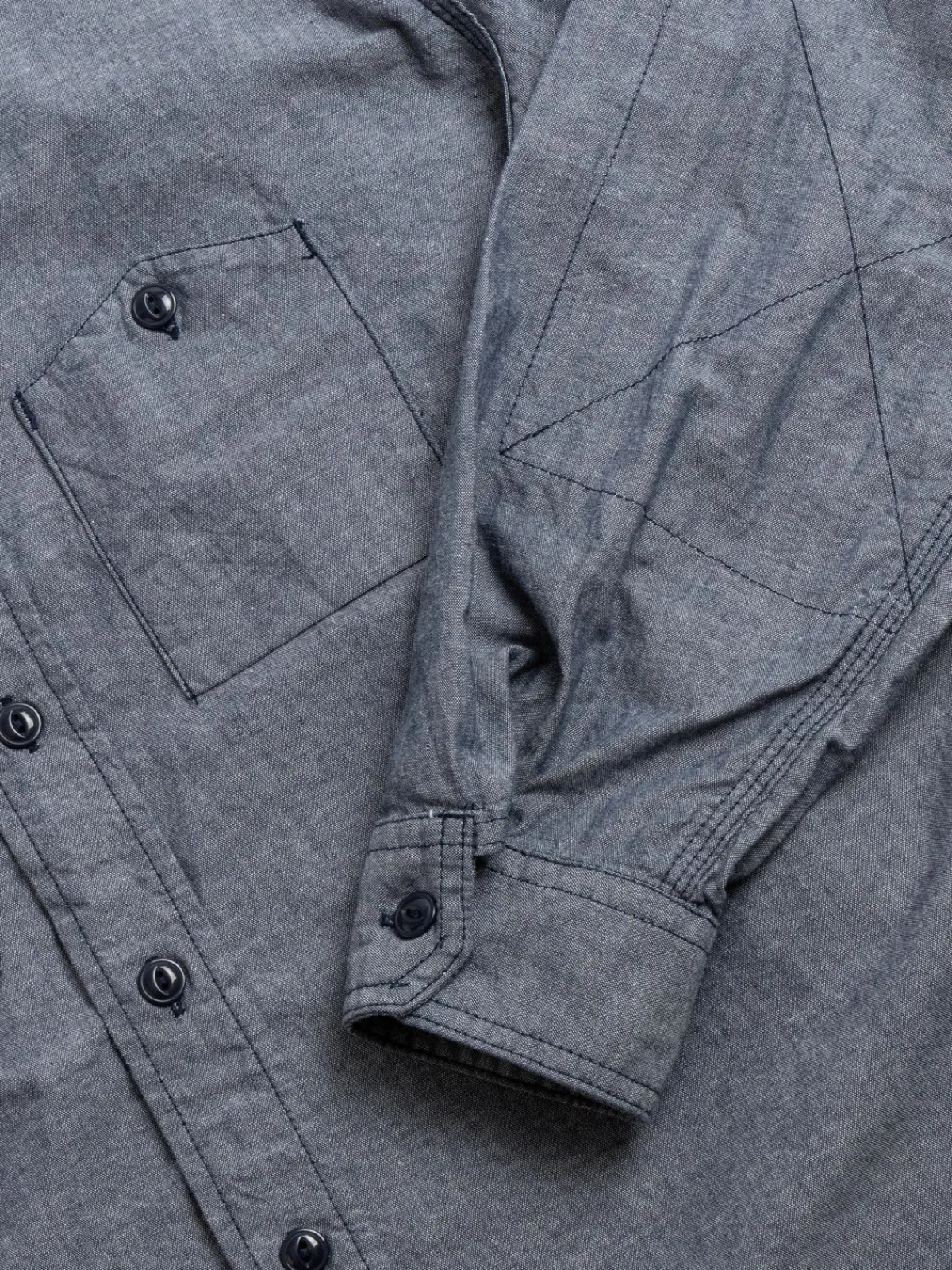 WORK SHIRT INDIGO COTTON CHAMBRAY | Engineered Garments Clearance