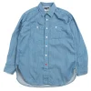 WORK SHIRT LT BLUE JAPANESE DENIM TBB EXCLUSIVE | Engineered Garments For The Bureau Best