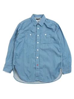 WORK SHIRT LT BLUE JAPANESE DENIM TBB EXCLUSIVE | Engineered Garments For The Bureau Best