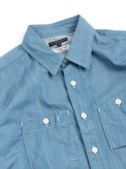 WORK SHIRT LT BLUE JAPANESE DENIM TBB EXCLUSIVE | Engineered Garments For The Bureau Best