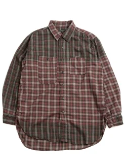 WORK SHIRT OLIVE/RED SMOKEY PLAID | Engineered Garments Best Sale