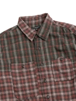 WORK SHIRT OLIVE/RED SMOKEY PLAID | Engineered Garments Best Sale