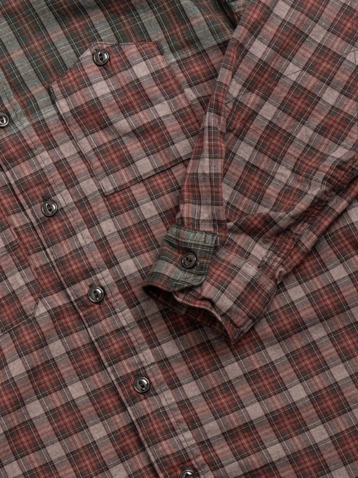WORK SHIRT OLIVE/RED SMOKEY PLAID | Engineered Garments Best Sale