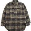 WORK SHIRT YELLOW/GRAY COTTON PLAID FLANNEL | Engineered Garments Hot