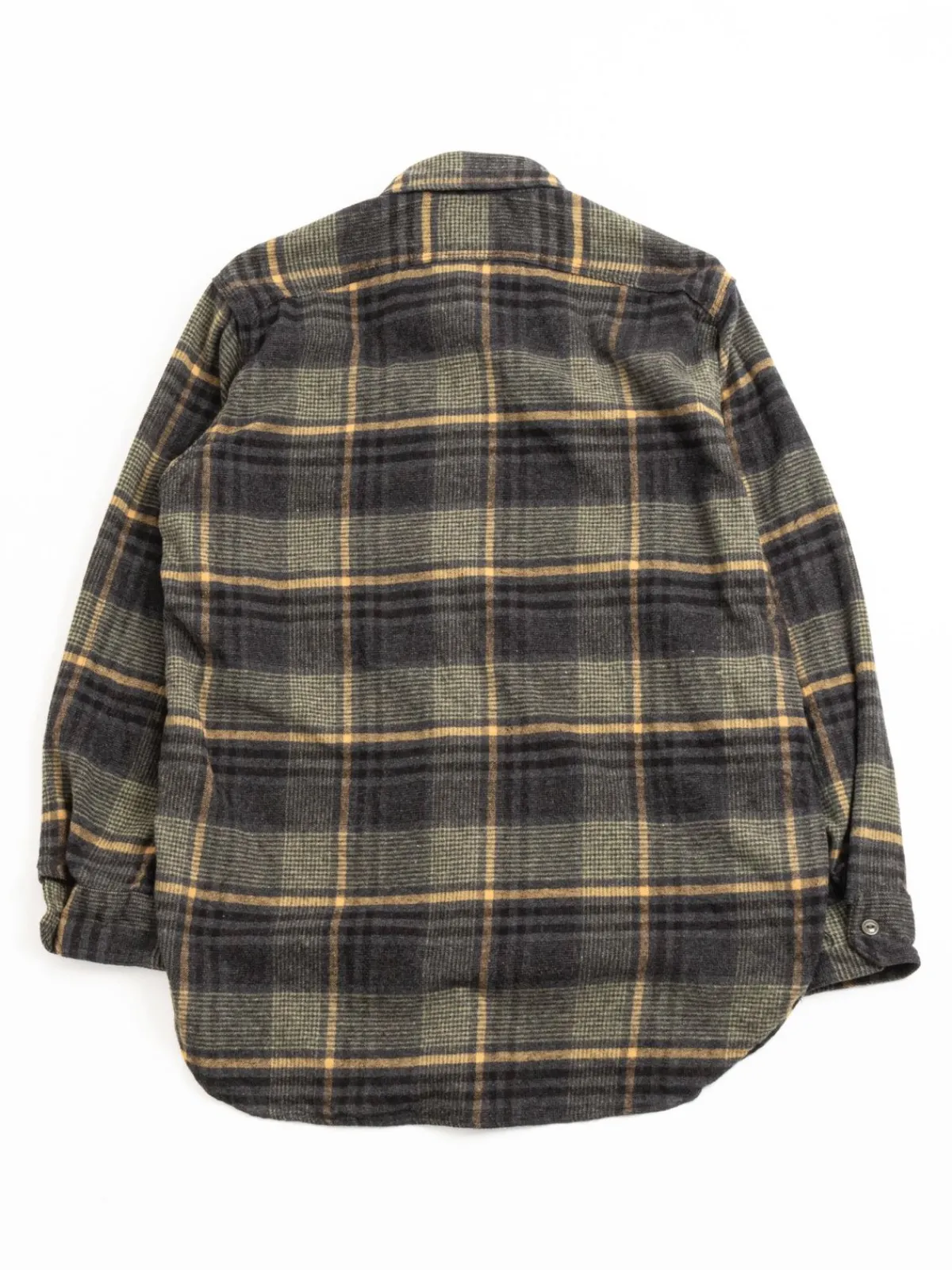 WORK SHIRT YELLOW/GRAY COTTON PLAID FLANNEL | Engineered Garments Hot
